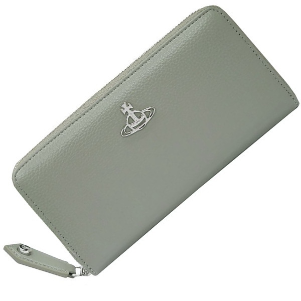 Vivienne Westwood ヴィヴィアンウエストウッド ラウンドジッパー長紙入れ RE-VEGAN G51050023U-S000D M406 GREEN