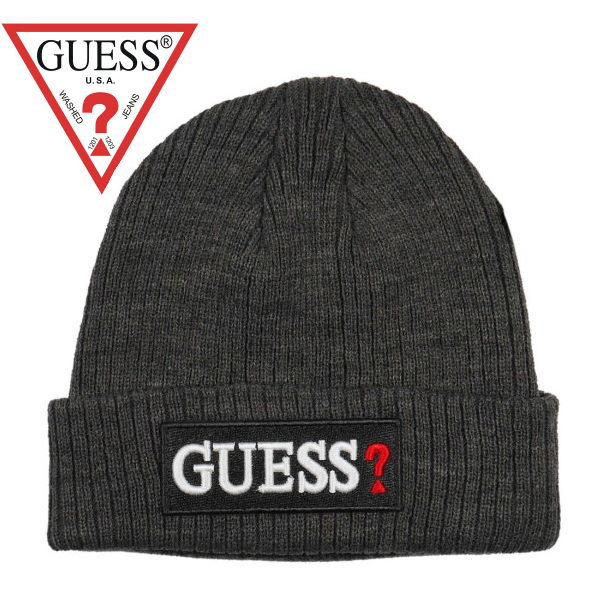 ゲス ニット帽 GUESS アクリル ロゴ グレー AI4A-8858DS ギフト プレゼント クリスマス