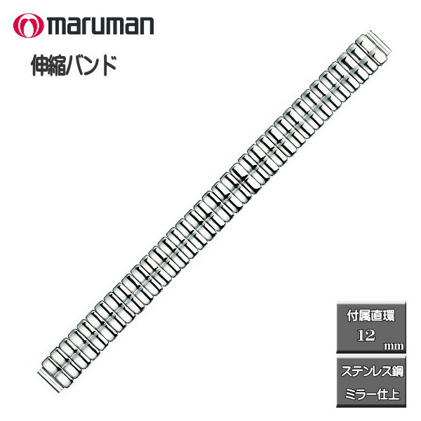 楽天市場】時計バンド 伸縮バンド ステンレス鋼 Sパータイプ ミラー