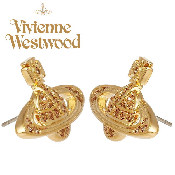 ヴィヴィアン・ウエストウッド Vivienne Westwood ピアス イエローゴールドオーヴ MINI BAS RELIEF 62020033/R121 ギフト プレゼント 誕生日ギフト|shop GTO 店