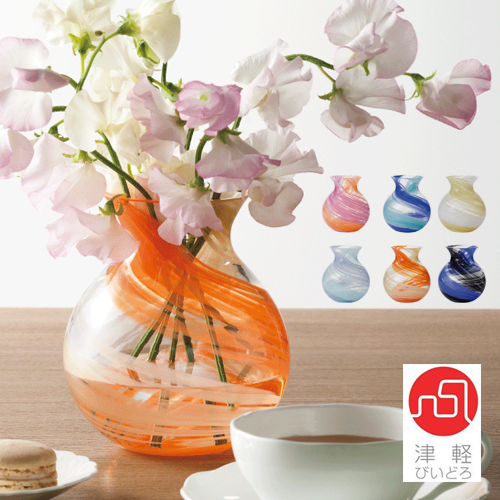 楽天市場】送料無料【 津軽びいどろ 花器 ピンク 】 花瓶