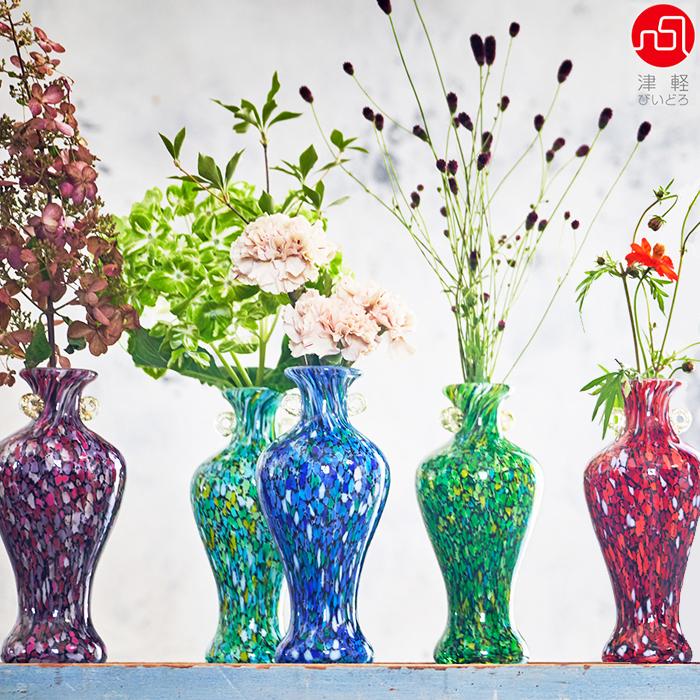 ミニ花器 津軽びいどろ【津軽ごよみ ミニ花器】花瓶 インテリア ギフト 贈り物 高級 送料無料 手作り ガラス 津軽びいどろ 石塚硝子 誕生日 プレゼント 結婚祝い 引越し祝い 新築祝い 母の日 敬老の日 内祝い 贈答 花びん 人気 おしゃれ 退職祝い 開店祝い 開院祝い 還暦祝い