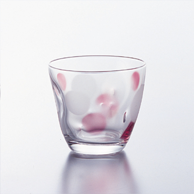 水玉グラスフリーカップ(PN) 3個入  カラフル ピンク ポップ タンブラー コップ ガラス食器 石塚硝子 アデリア 誕生日プレゼント