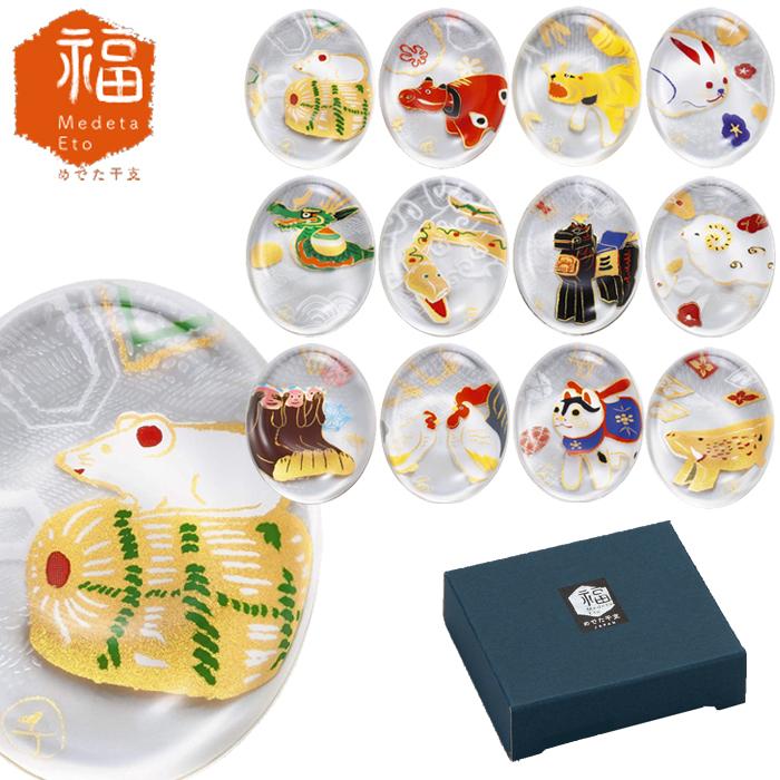 楽天市場】桐箱入り 十二支箸置き 12個 清水六兵衛 名品 清水