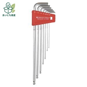 PB SWISS TOOLS 212LH-6 ボール付 ロング 六角レンチ セット パックナシ 工具 ツール DIY 作業工具 道具 レンチ 耐錆性と長寿命が可能に れんち 作業道具 こうぐ どうぐ スパナ｜まいにち用度／備品と消耗品