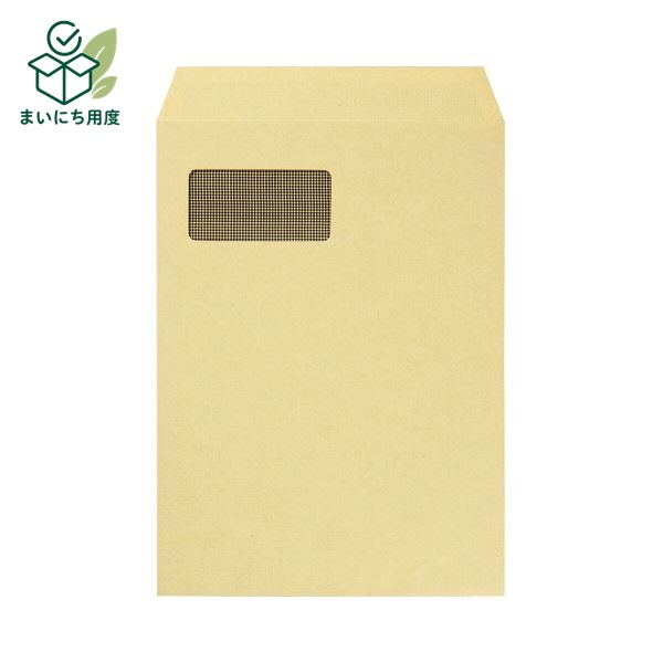 (まとめ) TANOSEE 窓付クラフト封筒 A4 裏地紋付 85g/m2 1パック(100枚) 【×5セット】 ノート ふせん 紙製品 窓付封筒|まいにち用度/備品と消耗品