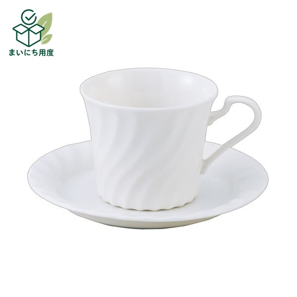 (まとめ) いちがま ニューボーン コーヒー碗皿 1セット(6客) 【&times;5セット】 飲食用品 食器 カップ アイボリー｜まいにち用度／備品と消耗品