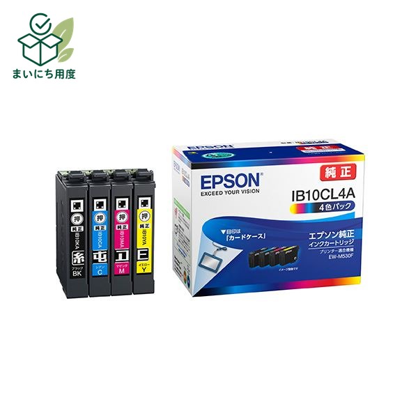 (まとめ) 【純正品】 EPSON(エプソン) IB10CL4A インクパック 4色(ブラック・シアン・マゼンタ・イエロー) 【×3セット】|まいにち用度/備品と消耗品