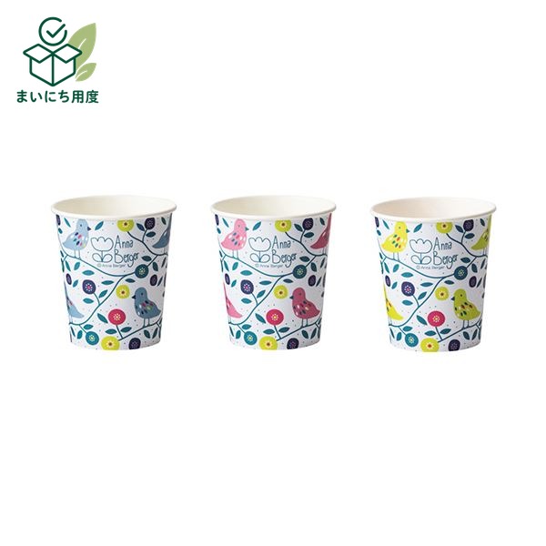 TANOSEE 紙コップ LittleBird 150ml(5オンス)1セット(3200個:80個×40パック) 北欧イラストレーター「アンナ|まいにち用度/備品と消耗品