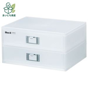 書類ケース 収納ケース 幅34cm A4 2段 横入れ 6個セット ホワイト ライフモデュール ファイルユニット R オフィス 書斎 在宅ワーク レターケース 書類収納 しゅうのうけーす れたーけーす｜まいにち用度／備品と消耗品
