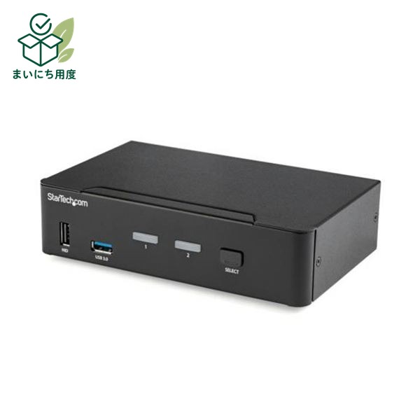 StarTech.com KVMスイッチ／2ポート／1画面 ブラック SV231DPU34K 1台｜まいにち用度／備品と消耗品