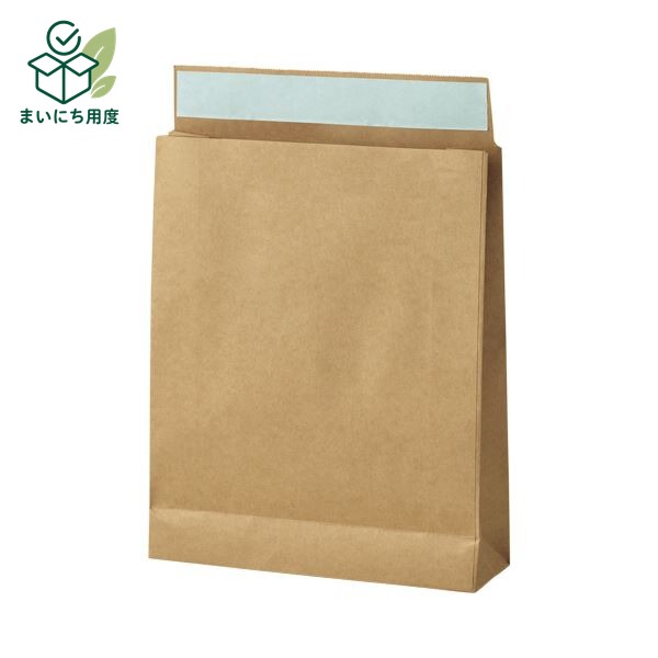 TANOSEE宅配袋 撥水ニス加工 小 茶 テープ付 1セット(1200枚:100枚×12パック)|まいにち用度/備品と消耗品