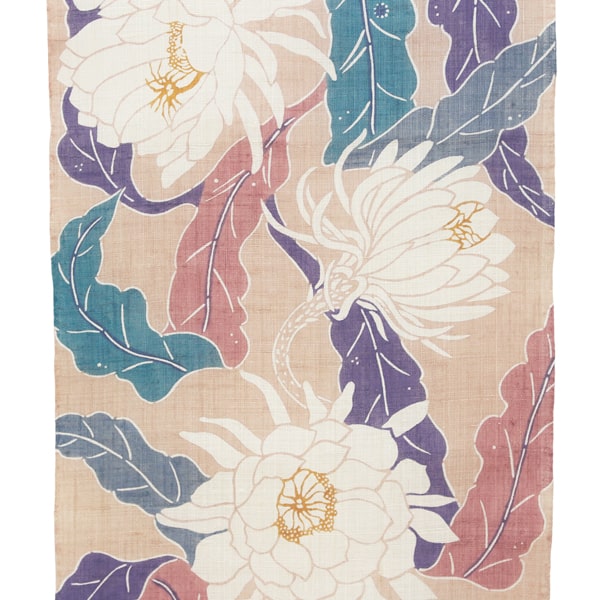 仕立て込み 帯 栗山吉三郎 夏九寸名古屋帯 和染紅型 大麻 麻100 月下美人 ローズピンク 単衣 夏 未仕立 新品 日本製 送料無料 Alternativesolutionsusa Net