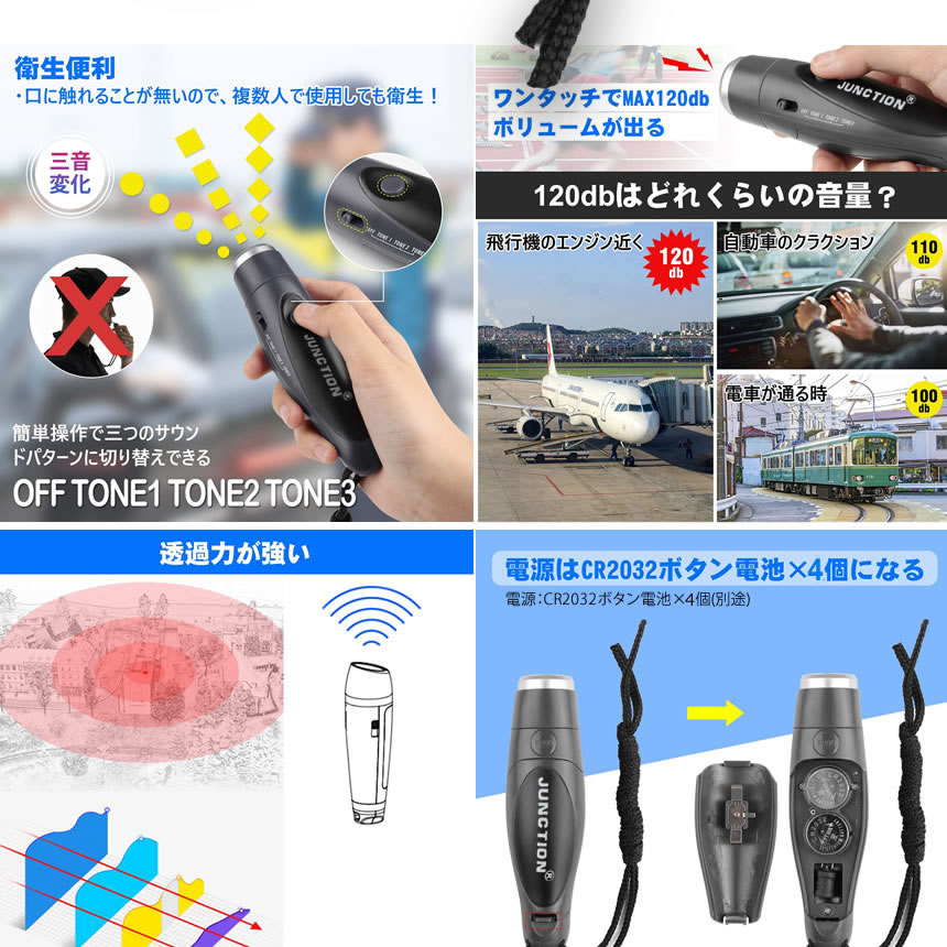 楽天市場 送料無料 電子 ホイッスル 金属 笛 3段音調節 審判 レフリー コーチ ライフガード 団体競技 訓練 登山 緊急用 防災 用品 Sos Dehosuru Shop Kurano