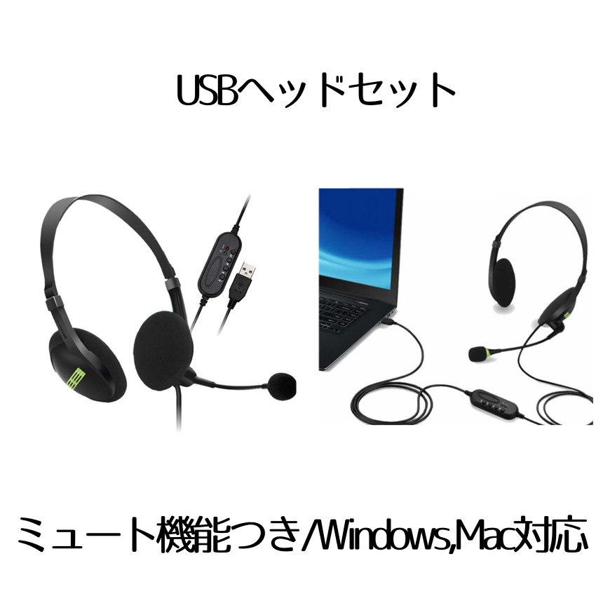 楽天市場 送料無料 Usb ヘッドセット テレワーク ミュート機能付き 両耳ボイスチャット用 ヘッドフォン Pc Windows Mac対応 Ushedset Shop Kurano