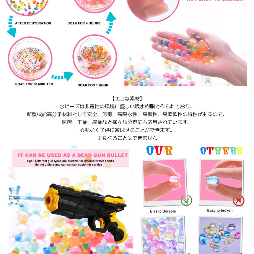 楽天市場 送料無料 水ビーズ ぷよぷよボール 水で膨らむ 個入りウォータービーズ 再利用可能 カラフルジェリーボール 花瓶フィラー 水遊び お祭り Puyopuyo Shop Kurano