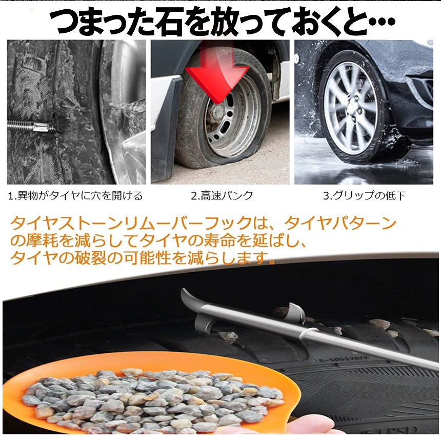 2個セット 車用タイヤクリーナー ストーンリムーバー タイヤ保護 破裂 防止 ホイール傷防止 石ツール 修理ツール タイヤ溝 石 除去 石とり 自動車 タイヤ クリーニング 溝 クリーナードライバー 工具 石取り カー用品 便利 Storim 限定価格セール