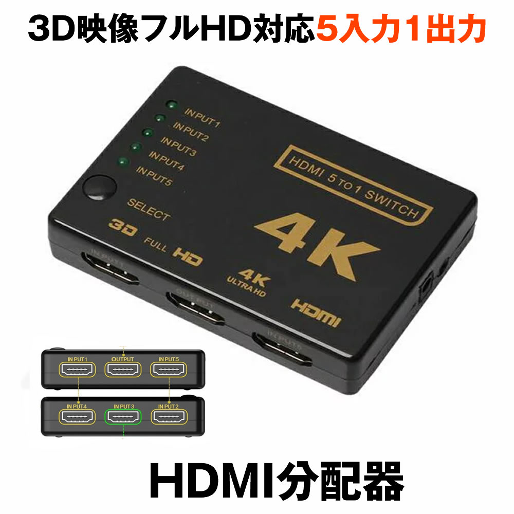 楽天市場】HDMIスプリッタ 4出力 HDMI分配器 4画面 1入力 4Ｋ 1080Ｐ フルウルトラHD 3D プレゼン 会議 BUNPAI4 :  SHOP KURANO