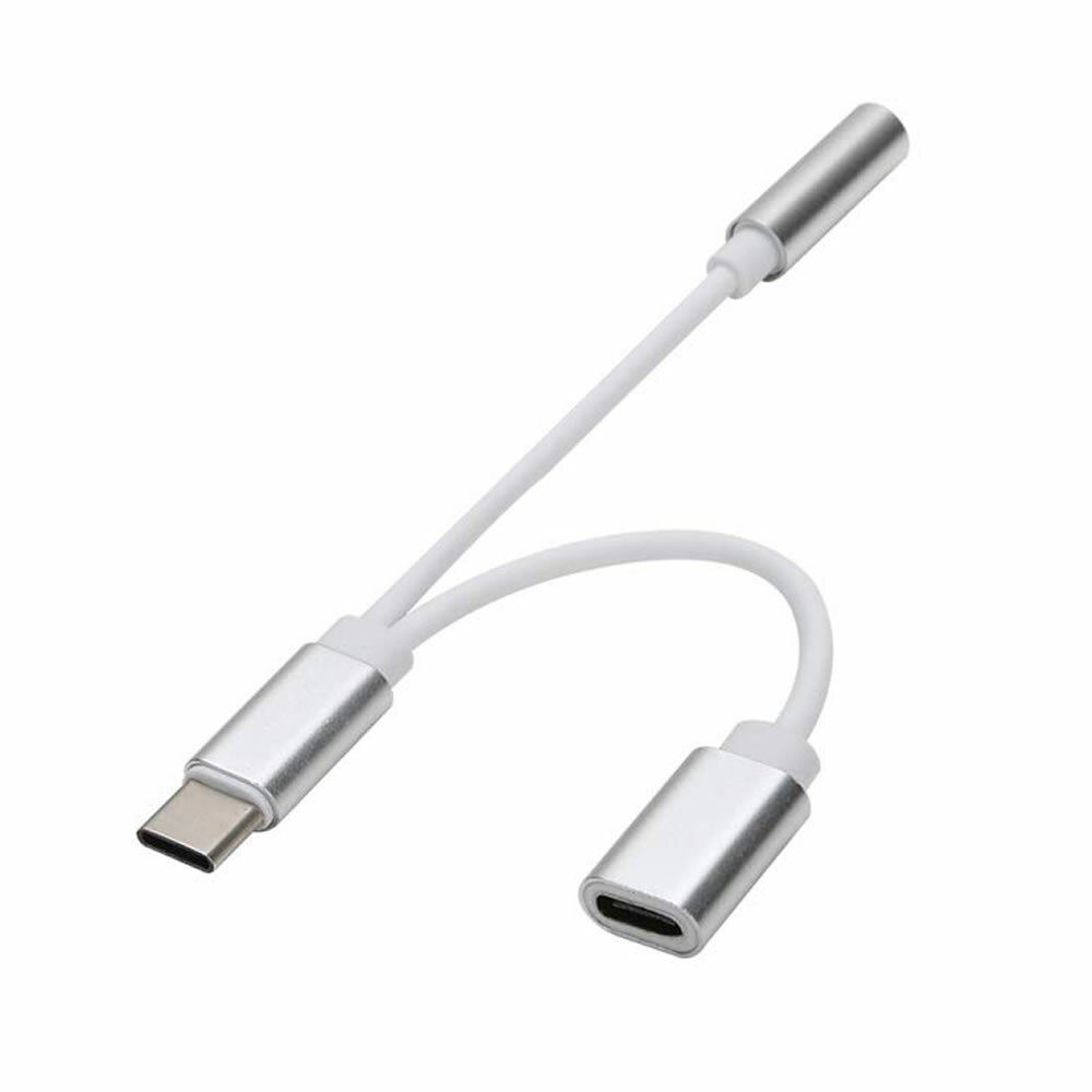 楽天市場 Usb Type C イヤホンコネクター シルバー 変換アダプタ Type C Typec 充電 イヤホン ケーブル タイプc 充電ケーブル 音声 オーディオ Dioputar Sv Lavett