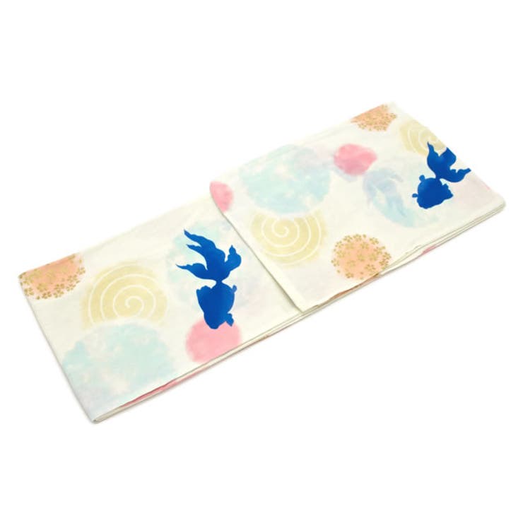 【10％OFFクーポン！7/26(日)1:59まで】SOUBIEN レディース浴衣 bonheur saisons ボヌールセゾン アイボリー 金魚 水面 水玉 ラメ 綿 洗える 夏祭り 花火大会 女性用 仕立て上がり 浴衣・着物｜SHOPLIST