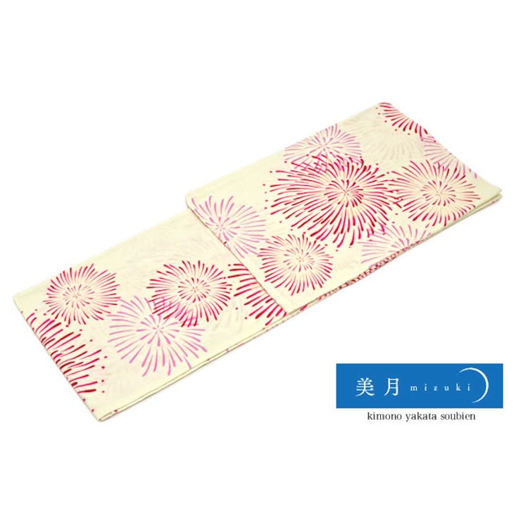 【10％OFFクーポン！7/26(日)1:59まで】SOUBIEN レディース浴衣 mizuki みずき 美月 クリーム 花火 赤 ピンク 綿麻 花火大会 夏祭り 女性浴衣 浴衣・着物｜SHOPLIST 14,527円