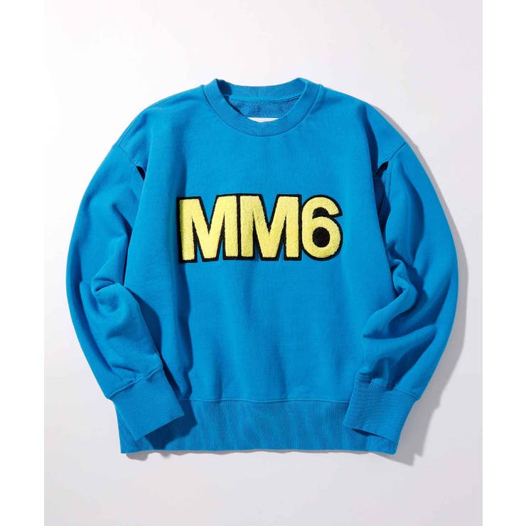 SHIFFON MM6 Maison Margiela エムエム6 住みか マルジェラ ブランド名ロゴタイプ長袖スウェットプルオーバー うしろ帯 赤ちゃん服 こども服 キッズ 今めかしい かっこいい 可愛らしい ブランド名 トップス
