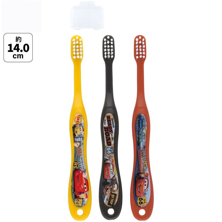 Skater 園児 歯ブラシ 3本 セット 子供 キャラクター はぶらし キッズ キャップ付き skater スケーター TB5ST カーズ 24年 Cars ディズニー Disney 男の子 男子【歯ブラシセット こども 幼児 ハブラシ やわらかめ】画像