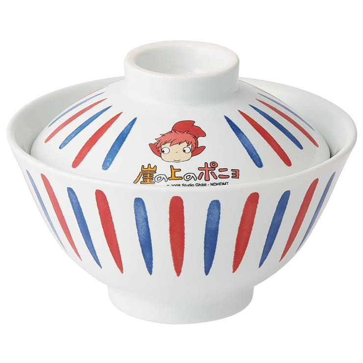 【3/25限定 20%OFFクーポン】フタ付き どんぶり 丼 ラーメン 鉢 食器 再現 スケーター skater CDN3C 崖の上のポニョ ポニョ スタジオジブリ 男の子 女の子【電子レンジ 食洗機 対応 ふた付き 便利】画像