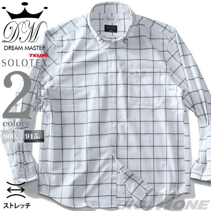 【10％OFFクーポン券！6/11(木)1:59まで】馬鹿でかい大きさの店ビッグエムワン 馬鹿でかい大きさ メンズ DREAM MASTER SOLOTEX 大判照合のしるし 伸ばすこと 名取り草落ち込む プルオーバー dm-sh230404 トップス