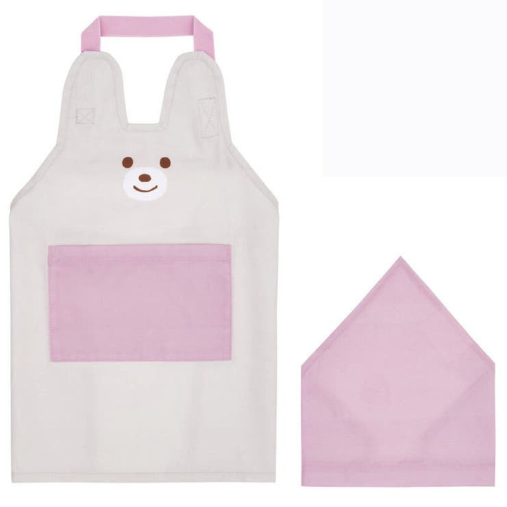 楽天市場】【子供エプロン うさぎ】子どもエプロン三角巾セット