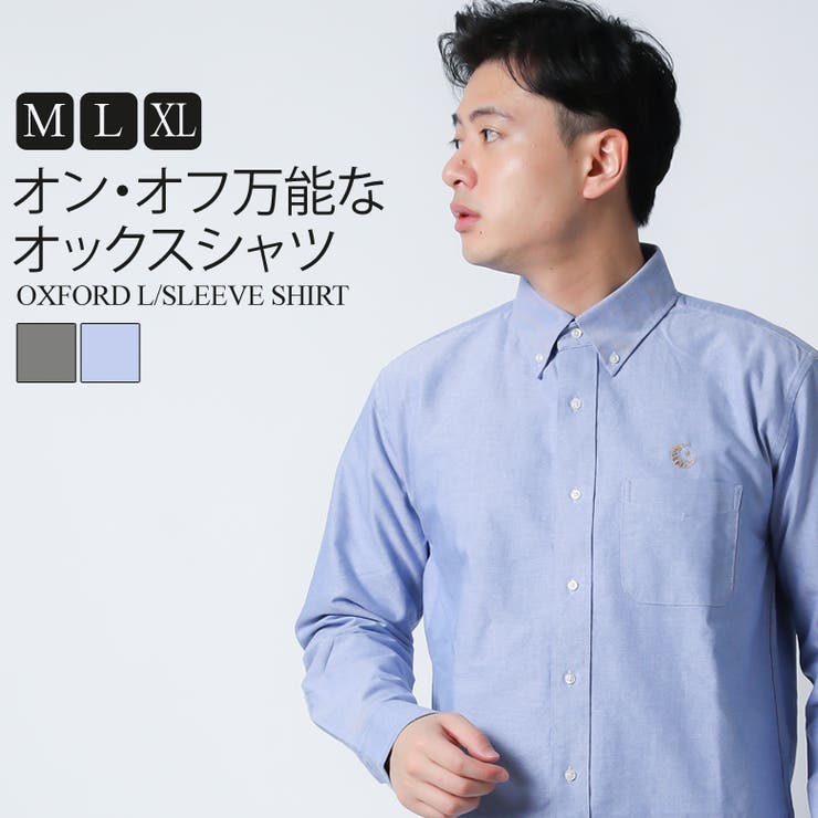 CALEE 　長袖シャツ　XL　胸元刺繍　オックスフォード　ボタンダウン CALEE 長袖シャツ XL 胸元刺繍 オックスフォード ボタンダウン
