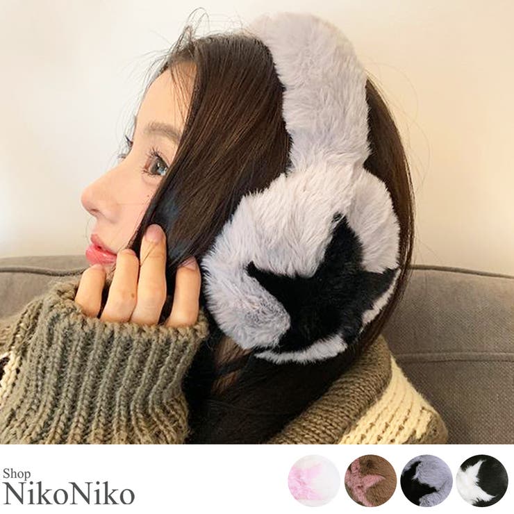 楽天市場】【全品送料無料！】星マーク フェイクファー イヤーマフ