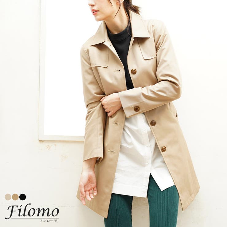 【10％OFFクーポン券！6/11(木)1:59まで】sankyo shokai トレンチコート 厚地の外套 レディース シングル 卒式 卒園式 はいり込む式 入園式 卒はいり込む Filomo アウター 弱はっ水 7号/9号/11号/13号 膝丈 春 通い 商行為