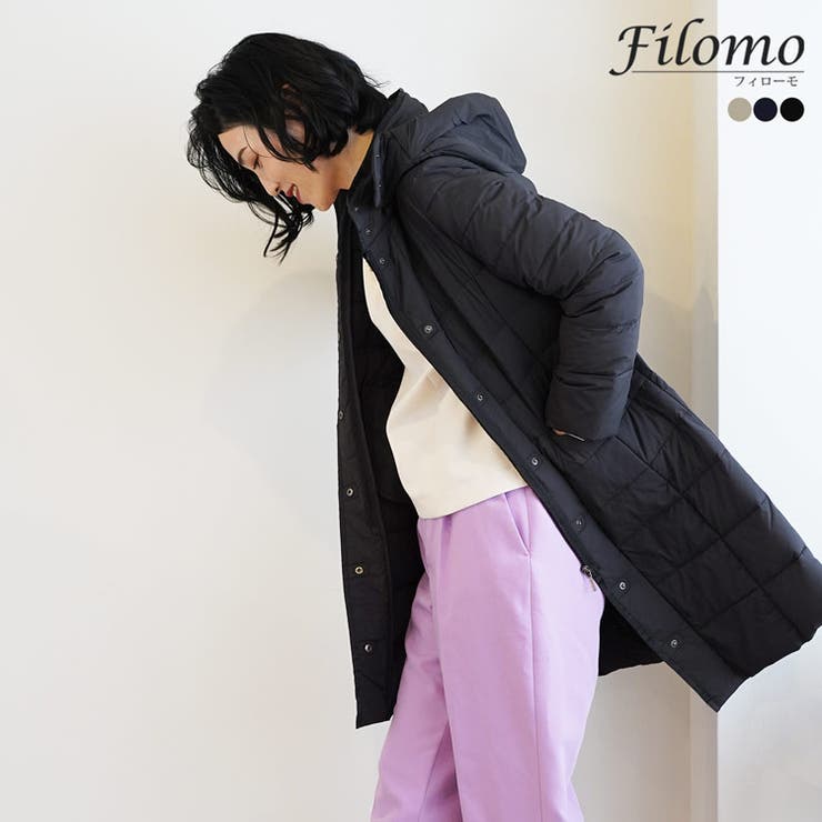【10％OFFクーポン！7/26(日)1:59まで】sankyo shokai ストレッチ ダウンコート レディース ストレッチ生地 Filomo 大きいサイズ フード付き ナイロン ダウン コート ゆったり 冬 ブランド 30代 40代 50代 ミセス｜SHOPLIST