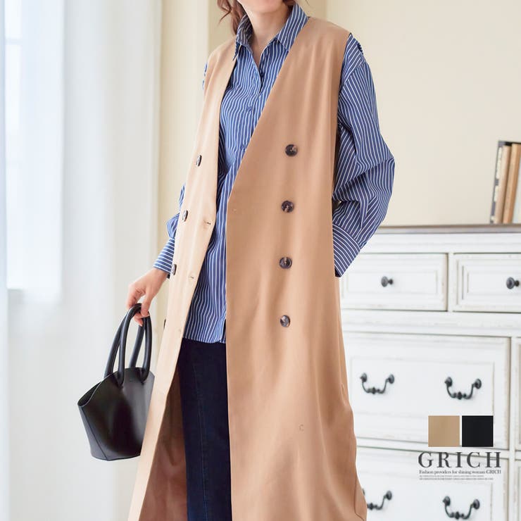 楽天市場】 ロングトレンチジレ [K1197] レディース アウター 羽織