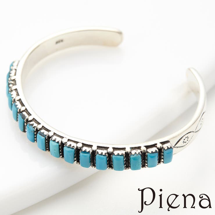 【10％OFFクーポン！7/26(日)1:59まで】アクセサリーショップPIENA スクエアターコイズのシルバー925製細身バングル 太陽マークアメリカン インディアン 可愛い ブルー トルコ石 レディースプレゼント用にも アクセサリー｜SHOPLIST
