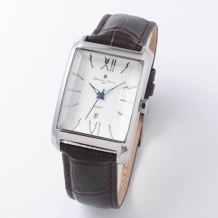 【10％OFFクーポン！7/26(日)1:59まで】bright wrist Salvatore Marra サルバトーレマーラ腕時計　カットガラススクエアウォッチ　SM21101-SSWH アクセサリー｜SHOPLIST