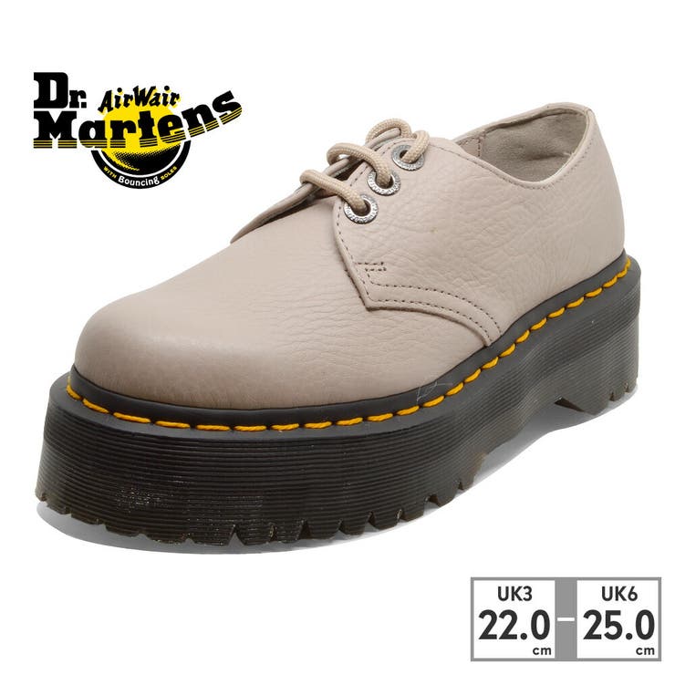 未使用級 ドクターマーチン QUAD UK4 ダブルソール 3ホール Dr Martens☆1461 QUAD SQUARED☆3ホール☆厚底 (Dr.Martens
