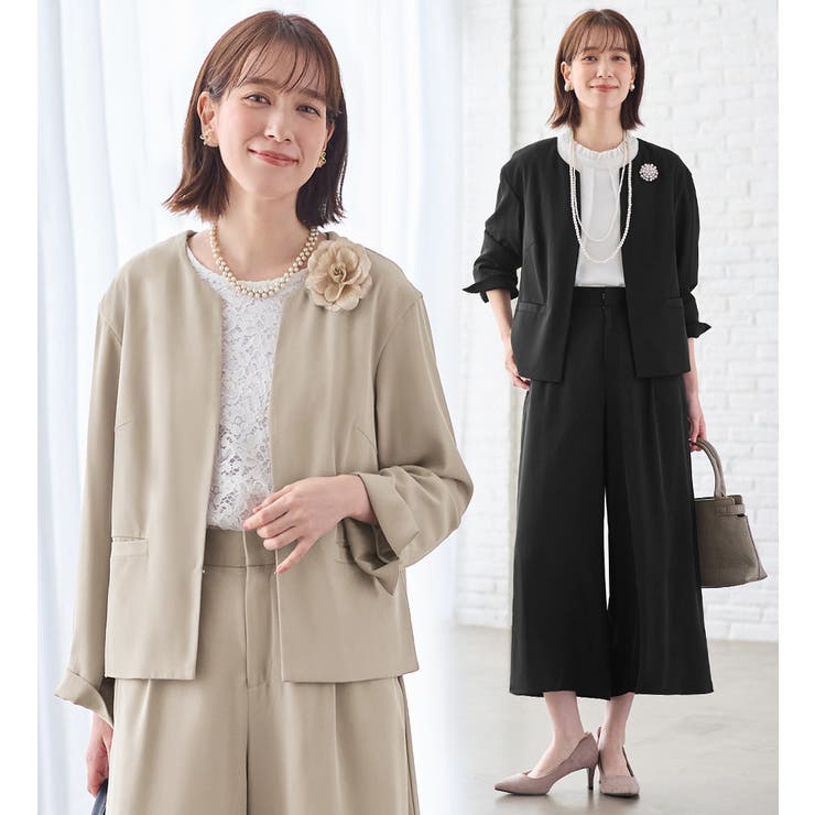 【10％OFF引き換え証！6/11(木)1:59まで】Viola e Viola 洗える！たわい無い多役立つこと2点セットアップ   背広
