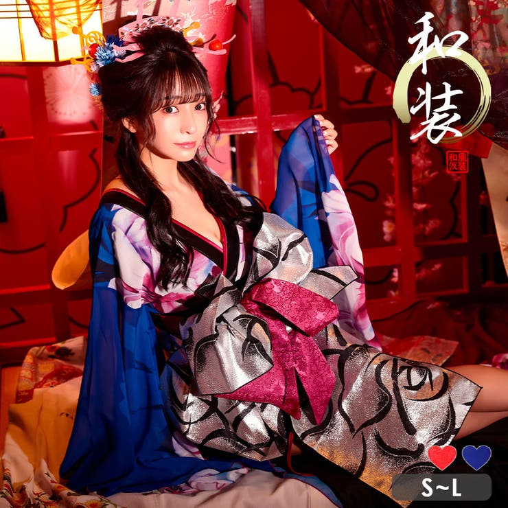 【10％OFFクーポン！7/26(日)1:59まで】my minette シアースリーブ大判フラワーオープンバック花魁風コスチューム セクシーコスプレ ハロウィンコスプレ 賀正コスプレ 和装 露出控えめ キャバドレス キャバ ドレス ロングドレス S-L｜SHOPLIST