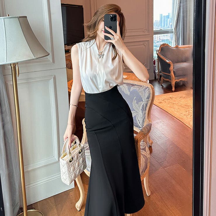 楽天市場】タイトスカート マーメイドスカート 無地 シンプル オフィス