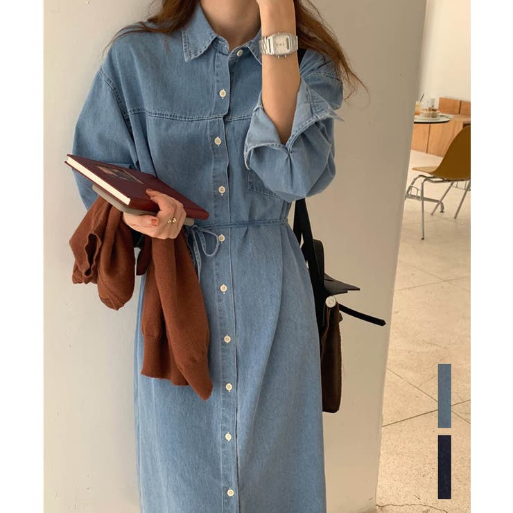 楽天市場】or slow オアスロウ 6oz デニム シャツワンピース 00-9560