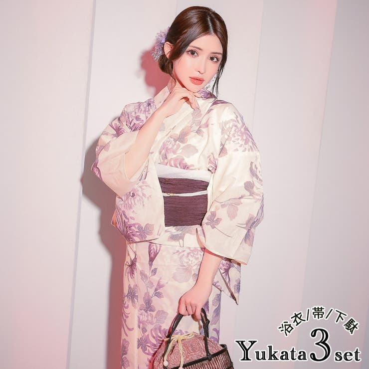 【10%OFFクーポン!7/26(日)1:59まで】Tika Tika 浴衣2点セット 浴衣 兵児帯 ニュアンス大乱菊柄 くすみカラー レディース浴衣 ガーリー浴衣 レトロモダン フリーサイズ ホワイトピンク ゆんころ 浴衣・着物|SHOPLIST