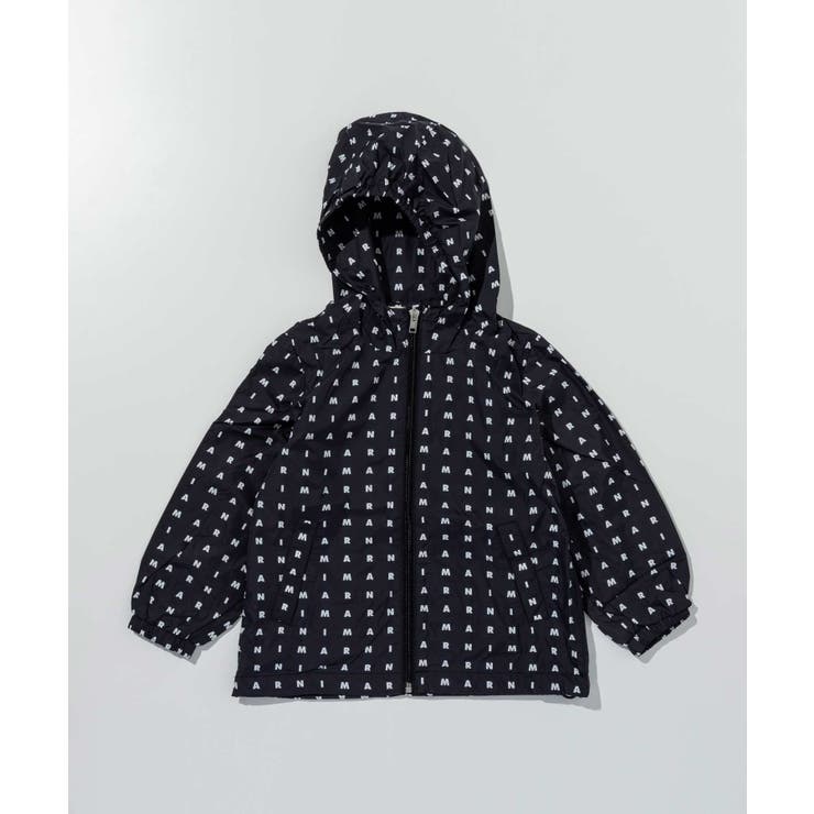 【10％OFFクーポン券！6/11(木)1:59まで】SHIFFON MARNI マルニ ブランドロゴジップアップフードジャケット 御坊っちゃん うしろ帯 赤ちゃん服 こども服 キッズ 今めかしい かっこいい 可愛らしい ブランド名 アウター(厚地の外套・上衣など)