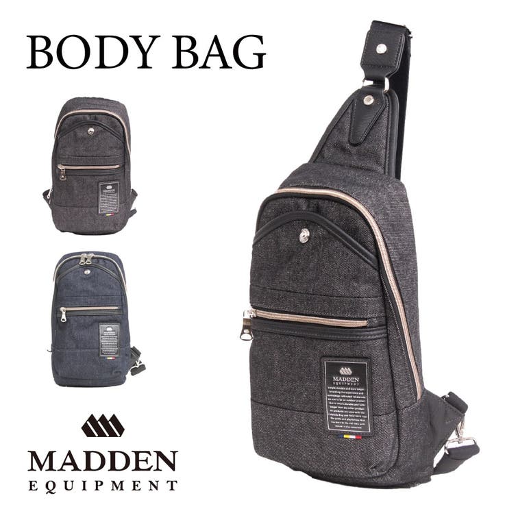 LOWARD 【MADDENEQUIPMENT】メデンイクイップメントワンショルダーボディバッグTMPI02Dシンプルデニム 御徒面子・鞄