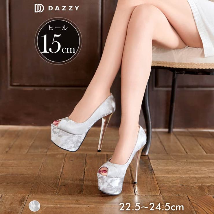 楽天市場】Dazzy [14cmヒール]シャイニーラメラインストーンオープン