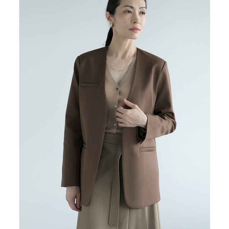 DECADECLASSIC 【DECADECLASSIC】ノーカラー ジャケット アウター(コート・ジャケットなど)DECADECLASSIC 【DECADECLASSIC】ノーカラー ジャケット アウ