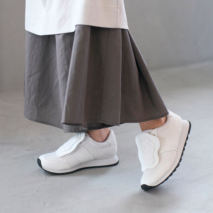 Mode et Jacomo×ing 取りはらい能力のあるキルト付き添い人2WAYスニーカー シューズ・靴