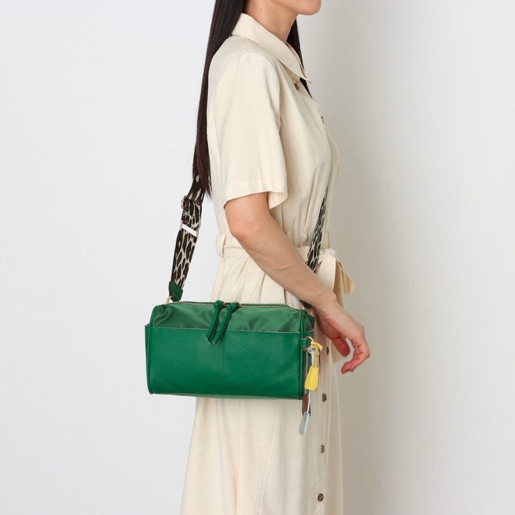 【10％OFFクーポン！7/26(日)1:59まで】UNBILLION ペルケ perche / 牛革&times;ナイロンチェンジベルトキーチャームショルダー バッグ・鞄｜SHOPLIST