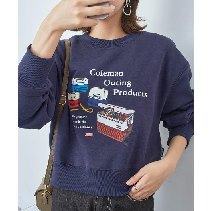 【10％OFF引き換え証！6/11(木)1:59まで】SETUP7【WOMEN】 【Coleman】great outdoors ヴィンテージライクスウェット トップス